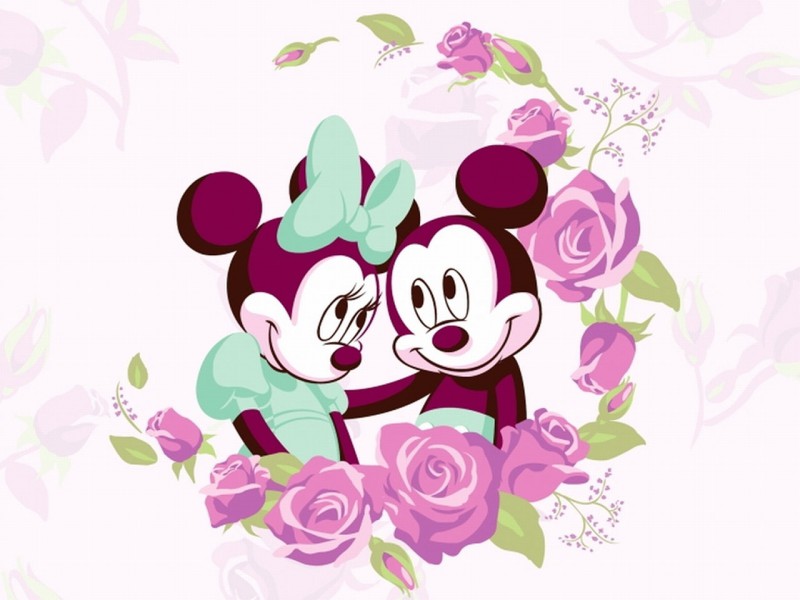 Minnie And Mickey Mouse Kissing Wallpaper | Best Cartoon Wallpaper