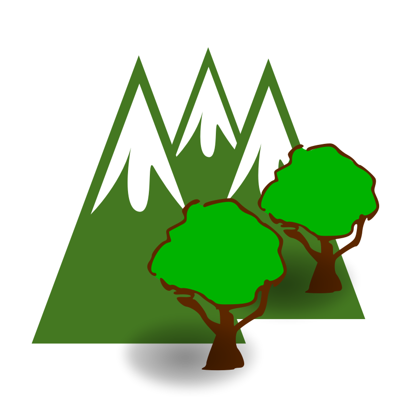 Clipart - Forested Mountains
