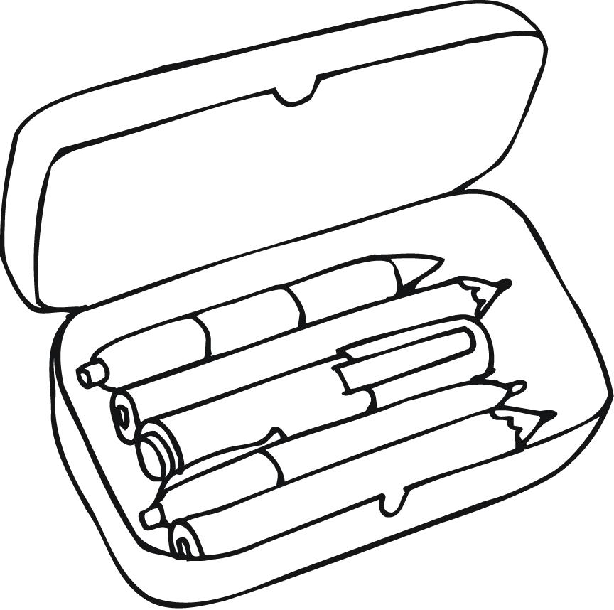 coloring pages of pencil box for preschoolers - Coloring Point ...