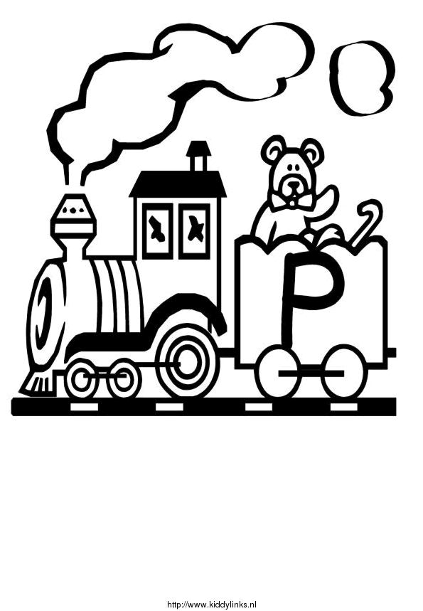 Alphabet Trolley Coloring Page| Free Alphabet Trolley Online Coloring