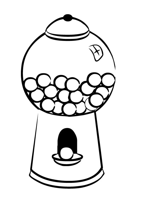 Pix For > Empty Gumball Machine Coloring Page