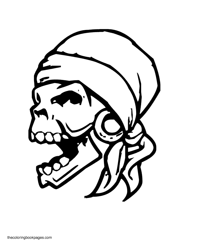 pirate skull Colouring Pages (page 2)