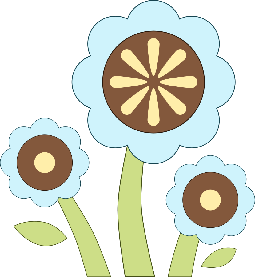 Blue Flower small clipart 300pixel size, free design