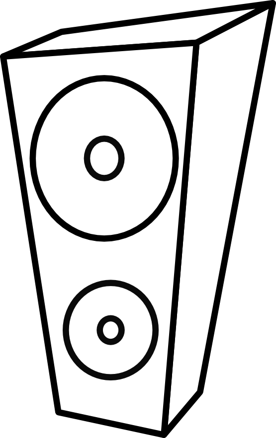 Speaker Black White Art SVG colouringbook.