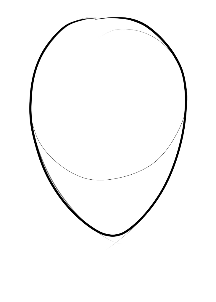 Head Outline Template