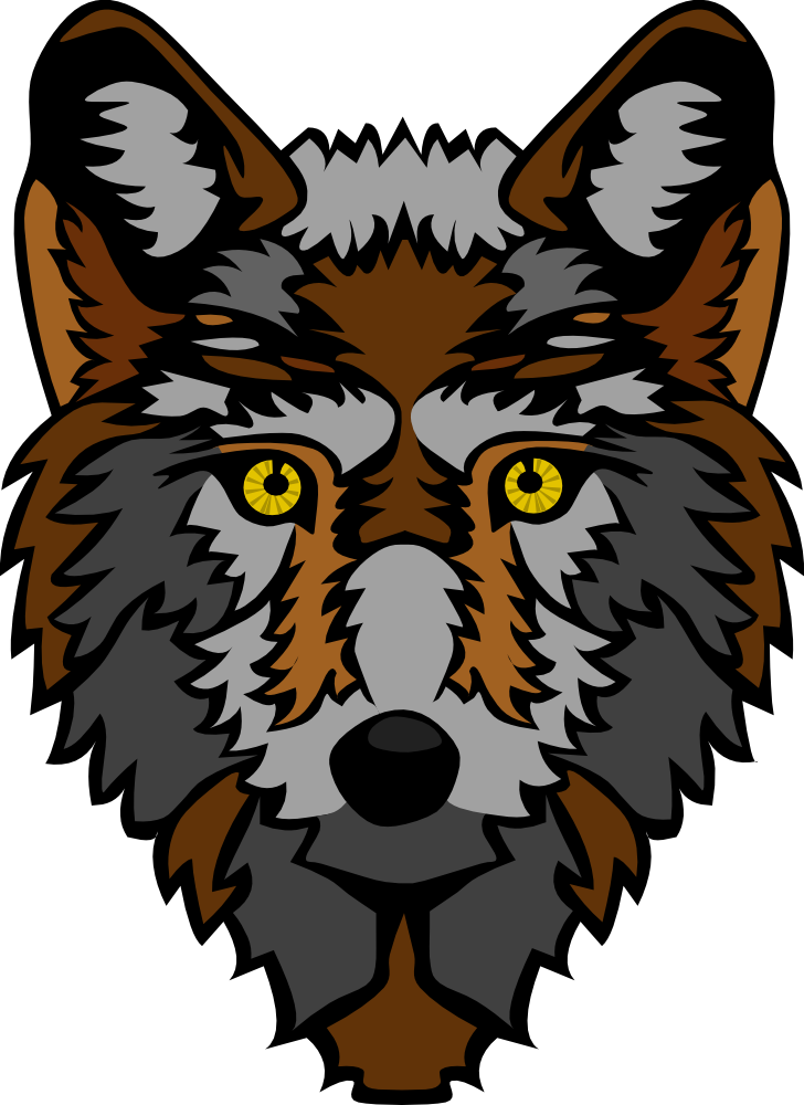 OnlineLabels Clip Art - Wolf Head (
