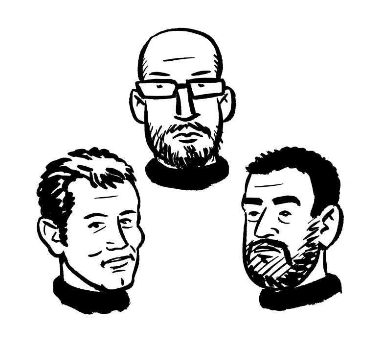 cartoonist | Three Men Talking About Things They Kinda Know About
