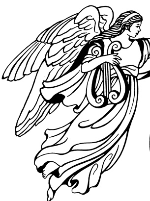 Angel Line Art - Cliparts.co