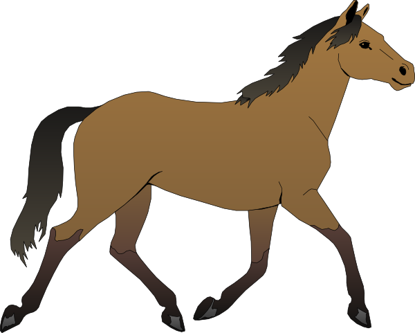 Running Horse clip art - vector clip art online, royalty free ...