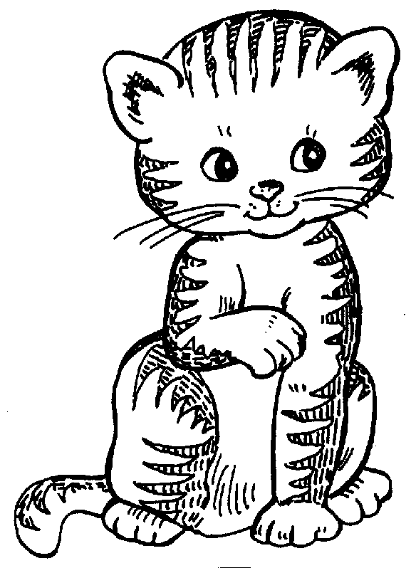 free cat clipart black and white - photo #38