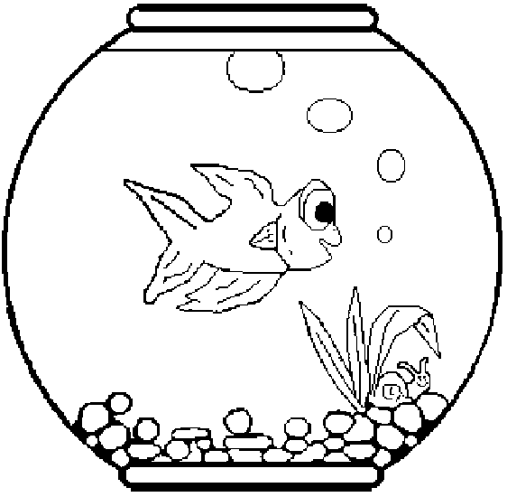 empty fishbowl Colouring Pages (page 2)