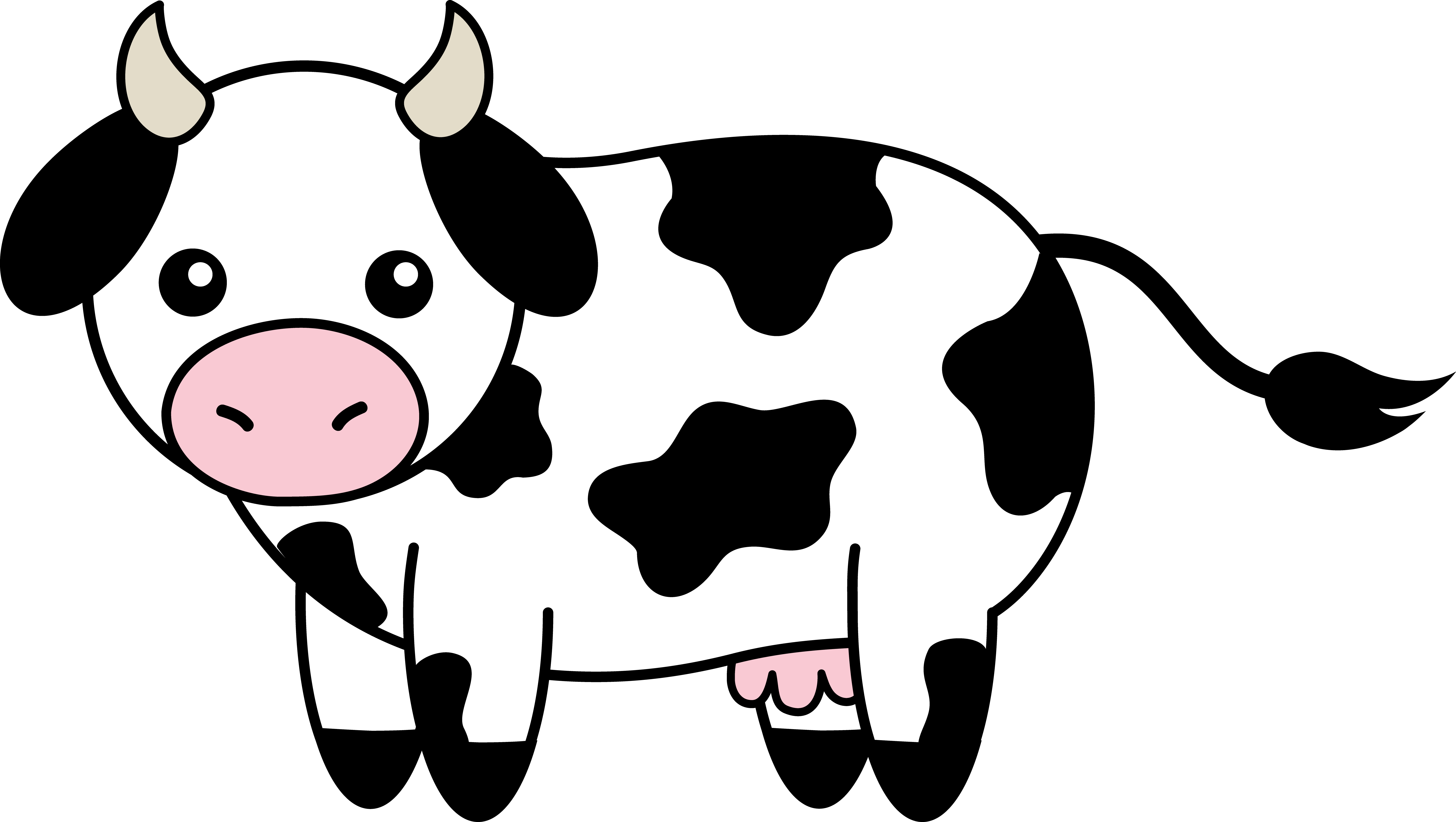 Cute Cartoon Cow - Cliparts.co