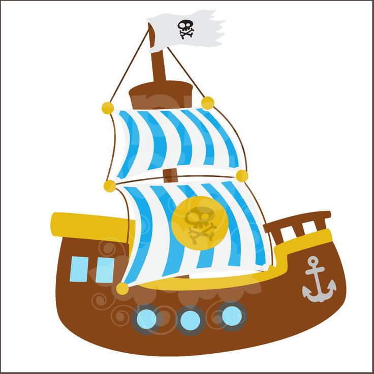Pirate Ship SVG cutting file | ClipArt | Pinterest