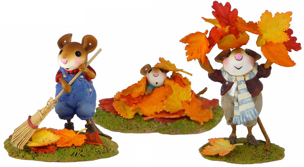 Fall Leaves (Set of 3) M-493, M-494, M-495 | Wee Forest Folk Shop