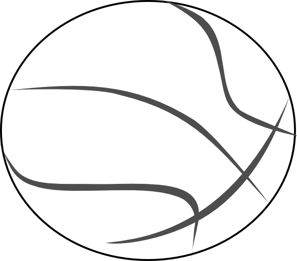Basketball Outline clip art - vector clip art online, royalty free ...