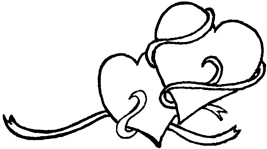 free clipart of hearts in black and white - photo #47
