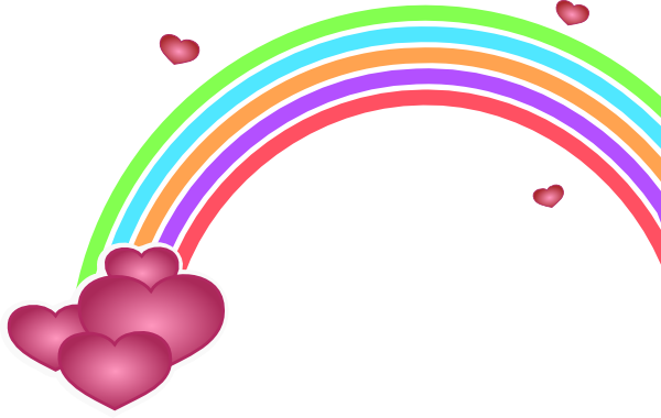 Valentine Rainbow clip art - vector clip art online, royalty free ...