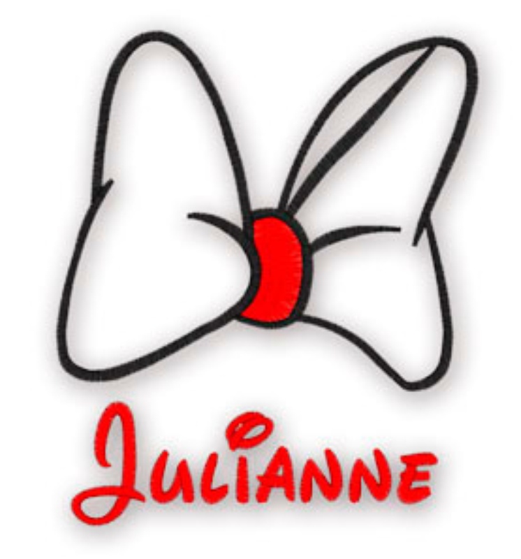 Instant Download - Minnie Mouse Bow - 047- Machine Embroidery ...