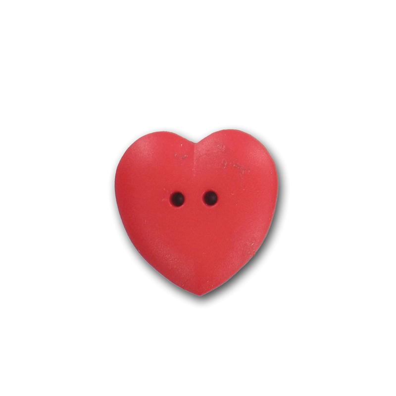 Dill Large Heart Button Red 23Mm | Hobbycraft