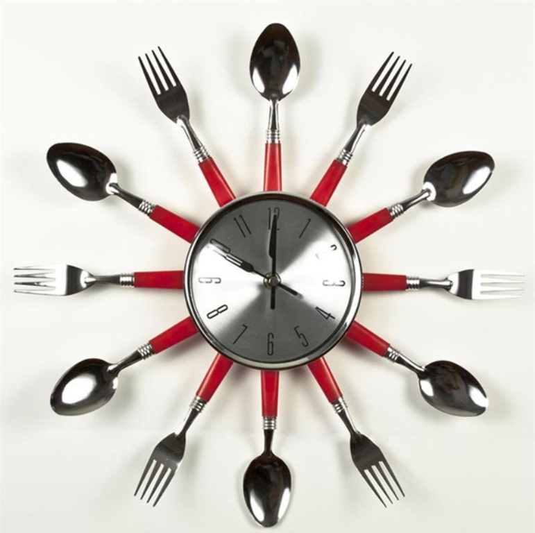10 Cool Kitchen Wall Clock Designs - Rilane