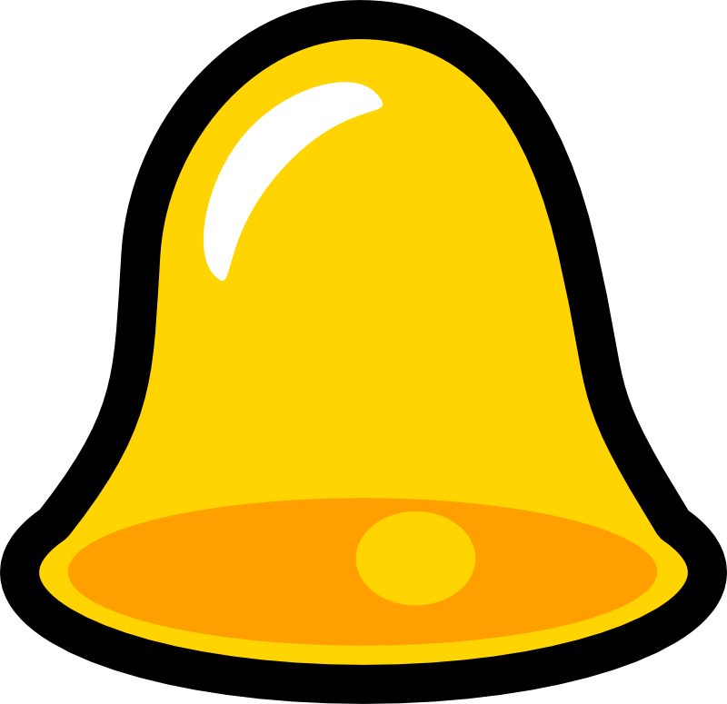 Clipart - Yellow Bell Icon that looks cool with lots of title ...