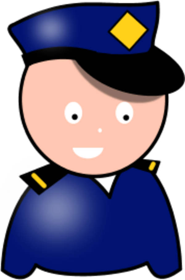 policeman smiling - vector Clip Art