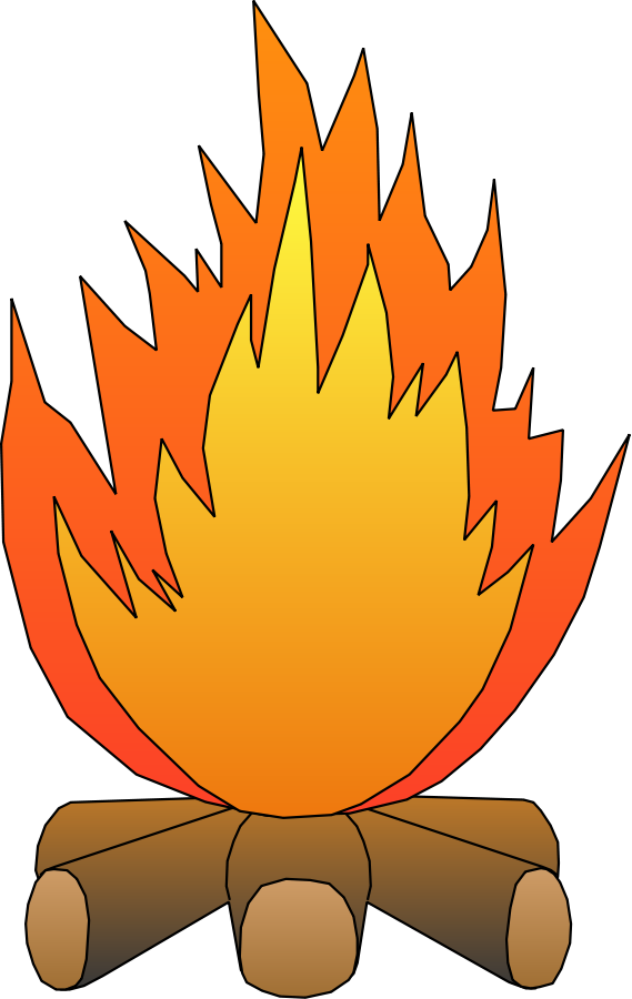 Fire 18 small clipart 300pixel size, free design