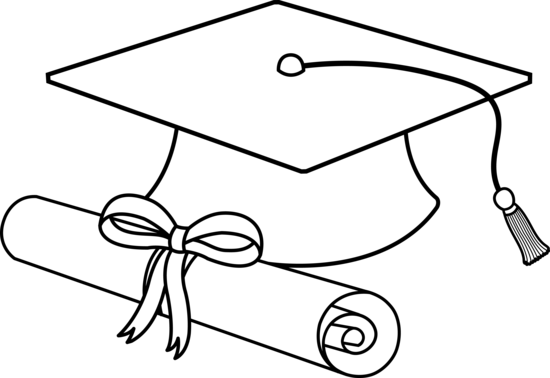 graduation hat clipart black - photo #30