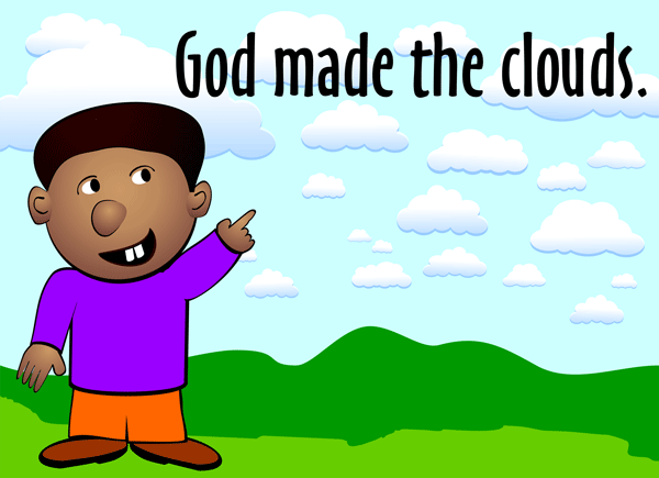 God Made the Clouds - Free Christian Clip Art