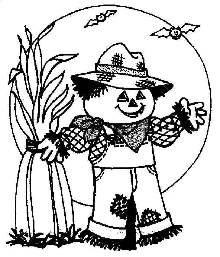 Scarecrow of Halloween Coloring Pages – Free Halloween Coloring ...