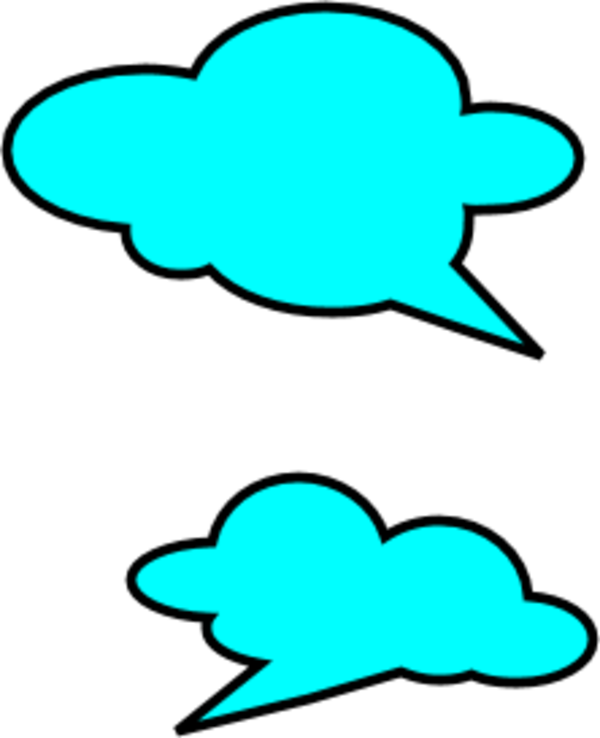 talk bubbles clouds callout - vector Clip Art