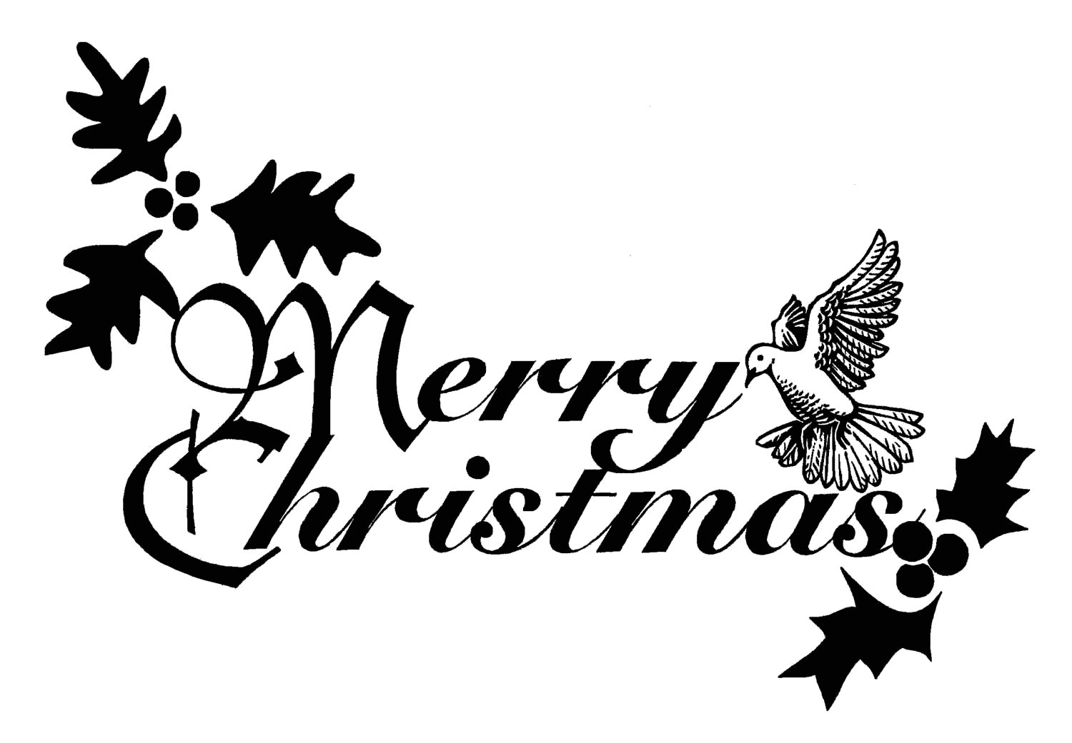 christmas lettering and dove with flowers decoration coloring page ...