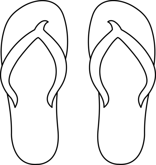 Flip Flops Clipart Black And White | Clipart Panda - Free Clipart ...