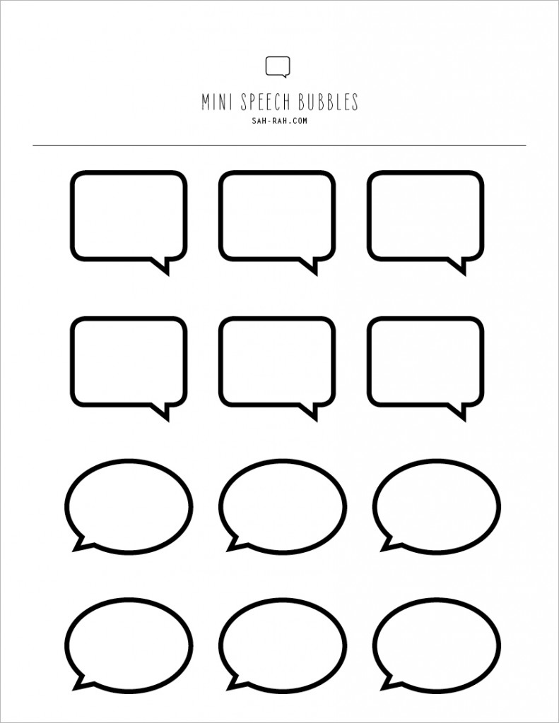 Printable Speech Bubbles Cliparts co