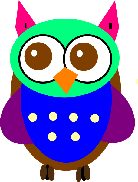 Colorful Baby Owl clip art - vector clip art online, royalty free ...
