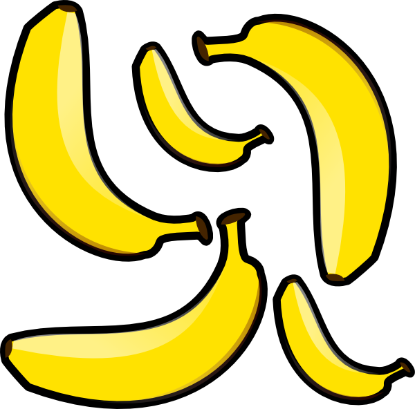 Bananas! clip art - vector clip art online, royalty free & public ...