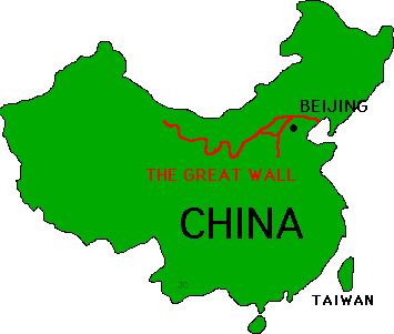 Outline Map Of China With Great Wall - Cliparts.co