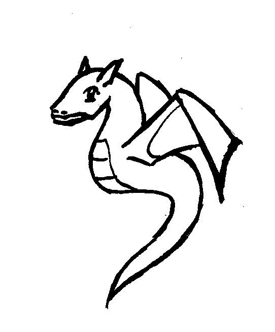 Simple Dragon Outline Images & Pictures - Becuo