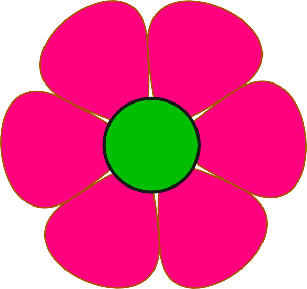 Pink And Green Flower clip art - vector clip art online, royalty ...