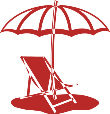 Beach Lounge Chair and Umbrella - Free Clip Arts Online | Fotor ...