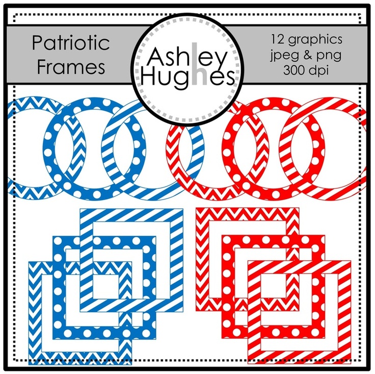 Patriotic Frames {Graphics for Commercial Use}