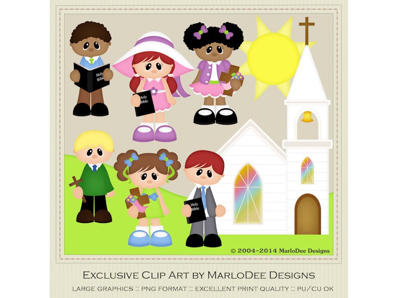 Easter Sunday Church Exclusive Clip Art by MarloDee Designs