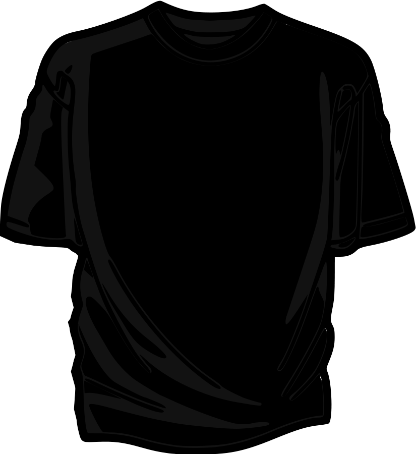 T-Shirt black 02 Clipart, vector clip art online, royalty free ...