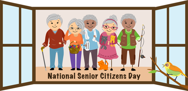 Clip Art and Information for National Senior Citizens Day
