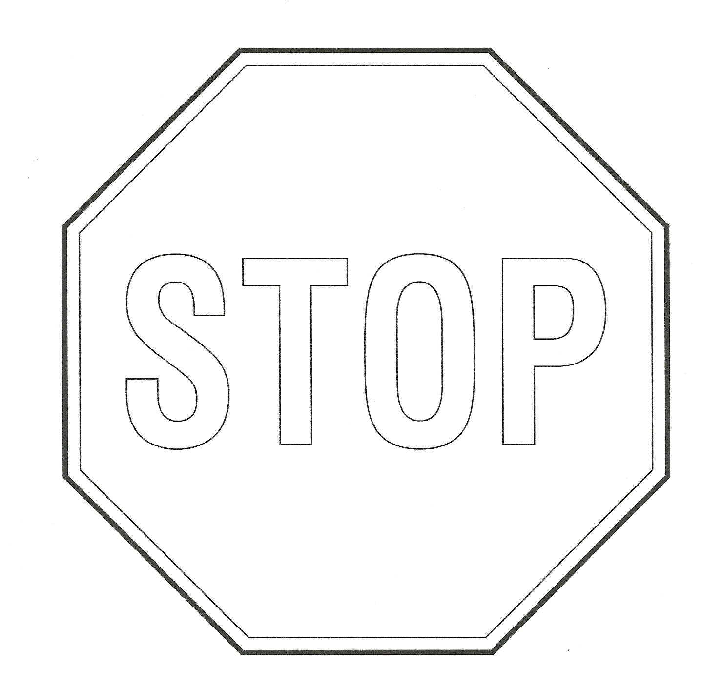 stopsign Colouring Pages