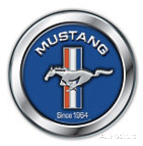 Ford Mustang Logo Since 1964 Round Tin Sign at AllPosters.com