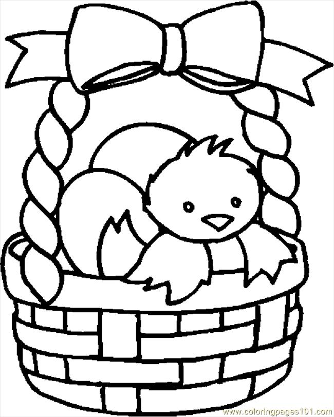 Coloring Pages Easter Basket 22 (Entertainment > Holidays) - free ...