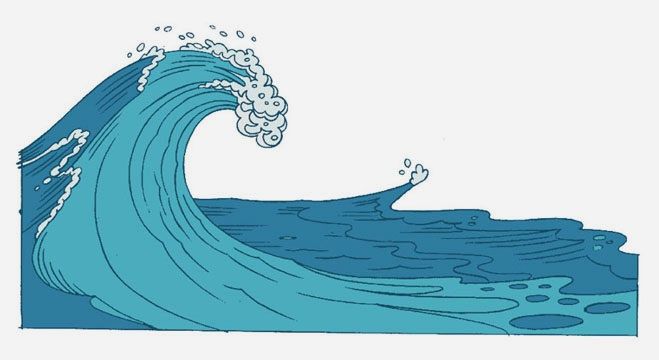 ocean waves pictures cartoon