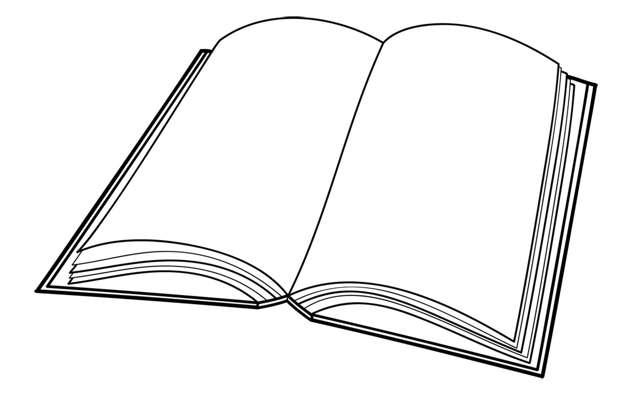 Open Book Coloring Pages - ClipArt Best