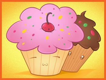 Drawing Food Tutorials - How to Draw Cupcakes